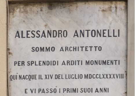 Casa natale dell'Antonelli - targa commemorativa